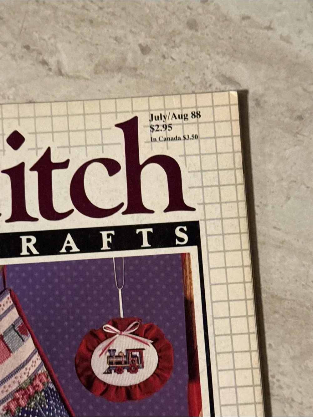 1988 Cross Stitch & Country Crafts Magazine July/Aug Christmas Corner